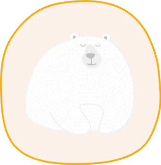 Tecknad vit isbjörn